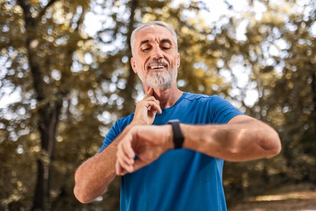 Runner experiencing heart benefits from running