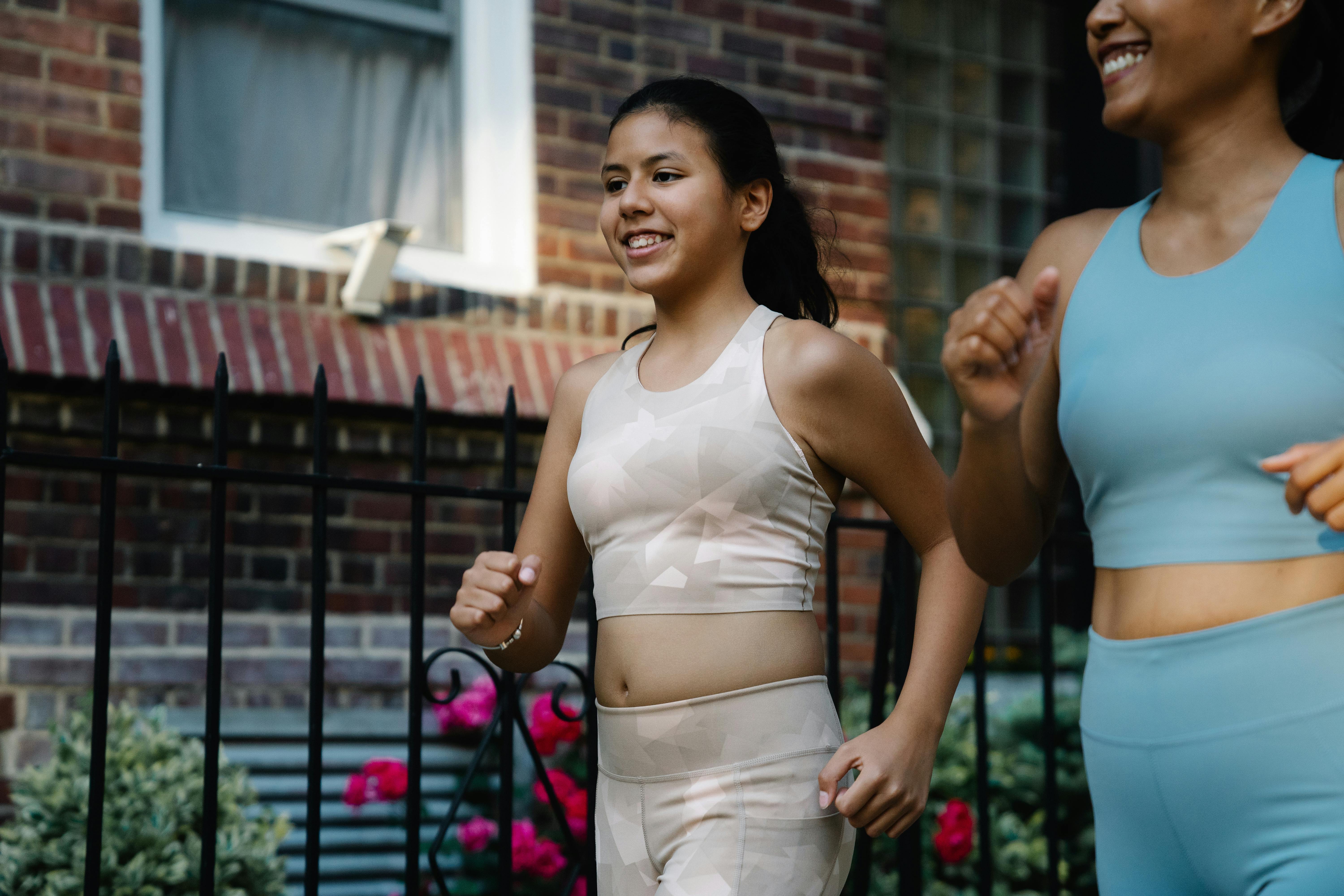 Runner with proper breathing technique